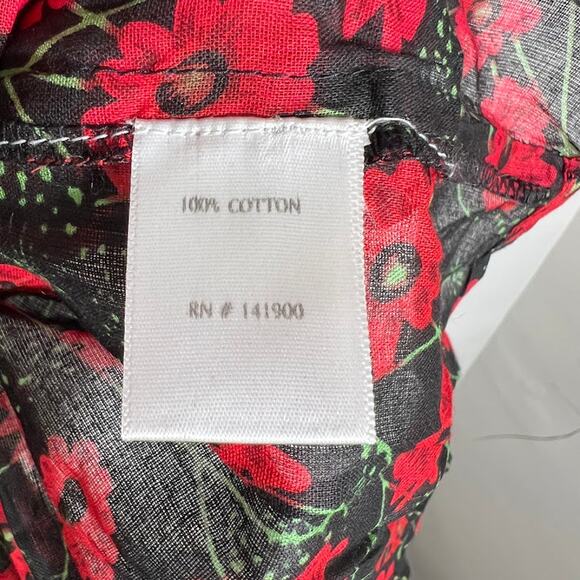 NEW! Dolly's D-Lite Custom Long Sleeve V Neck Micro Mini Dress L Floral Fringe - Picture 11 of 12